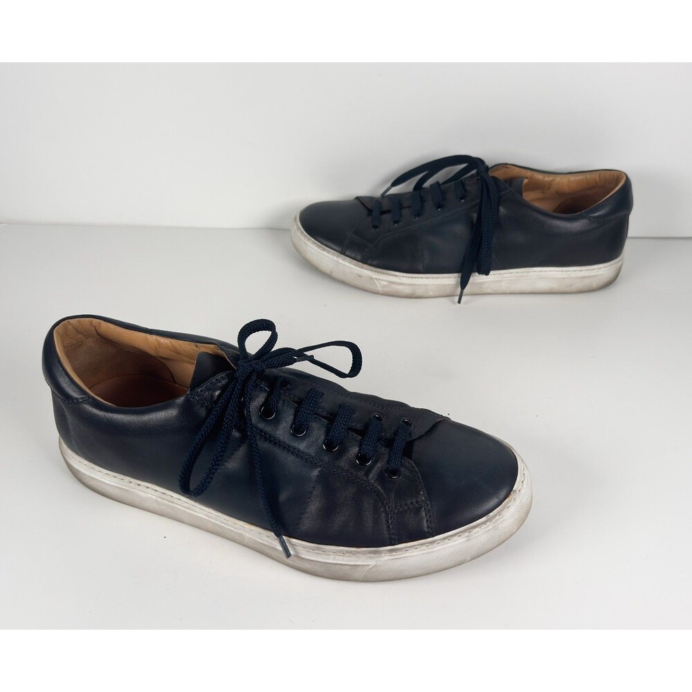 To Boot New York Dark Navy Leather Colton Lace Up Men's Sneakers Size US 10.5